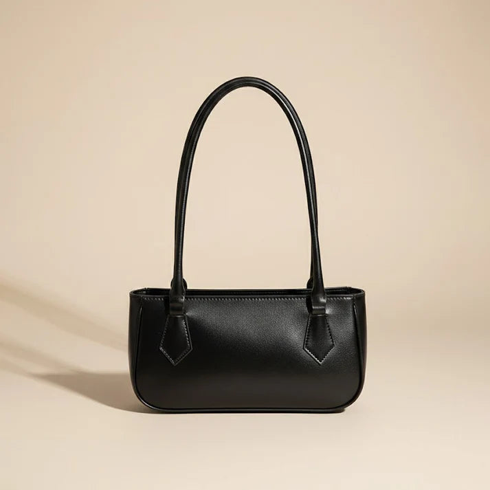 Sleek Black Curve Shoulder Bag 038