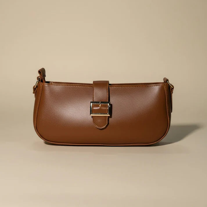 The Classic Buckle Baguette Brown 046
