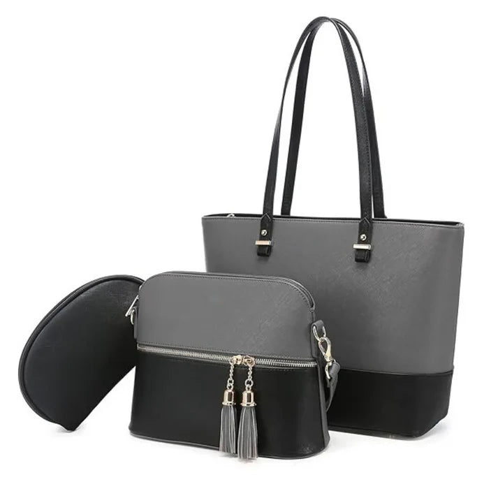 Women's Luxury 3-in-1 Tote and Crossbody Bag Combo 034