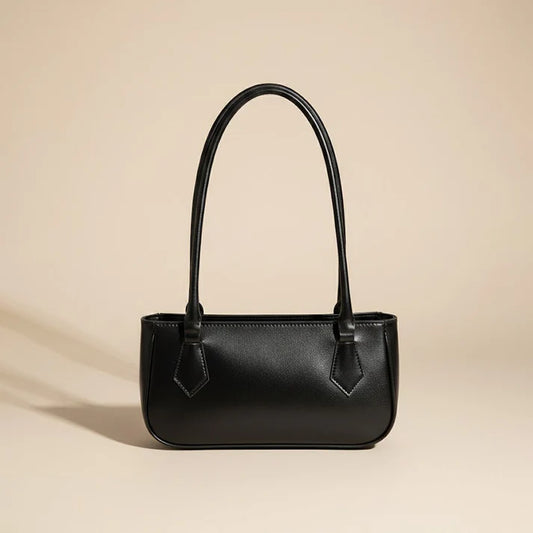 Sleek Black Curve Shoulder Bag 038