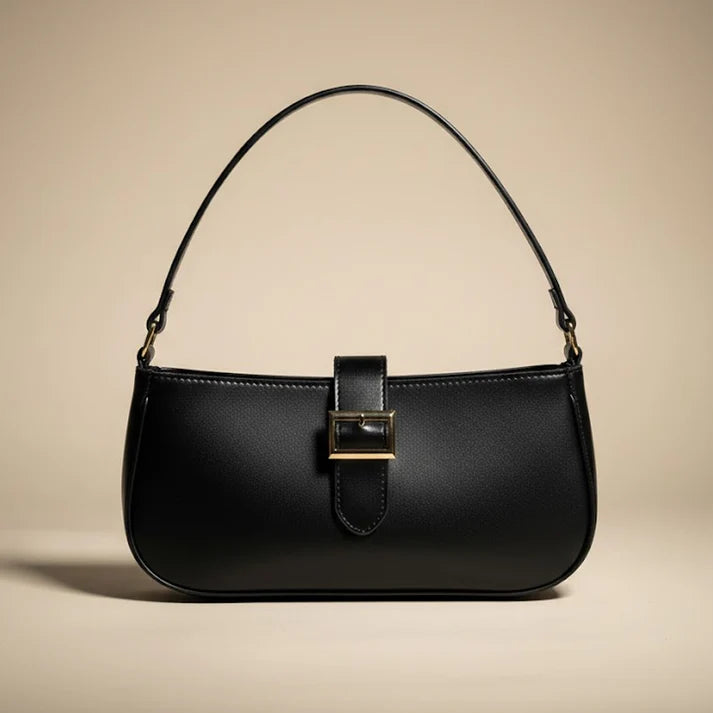 The Classic Buckle Baguette Black 044