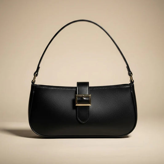 The Classic Buckle Baguette Black 044