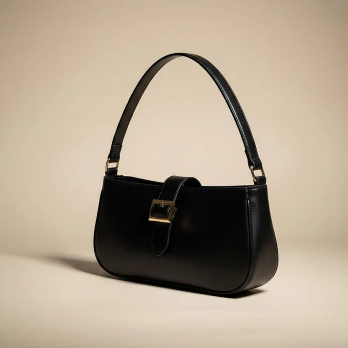 The Classic Buckle Baguette Black 044