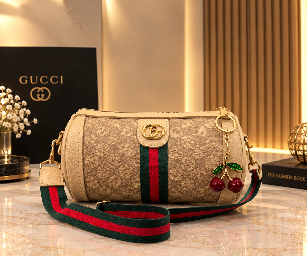 GG Milano Classic Monogram Bag With Cherry Charm