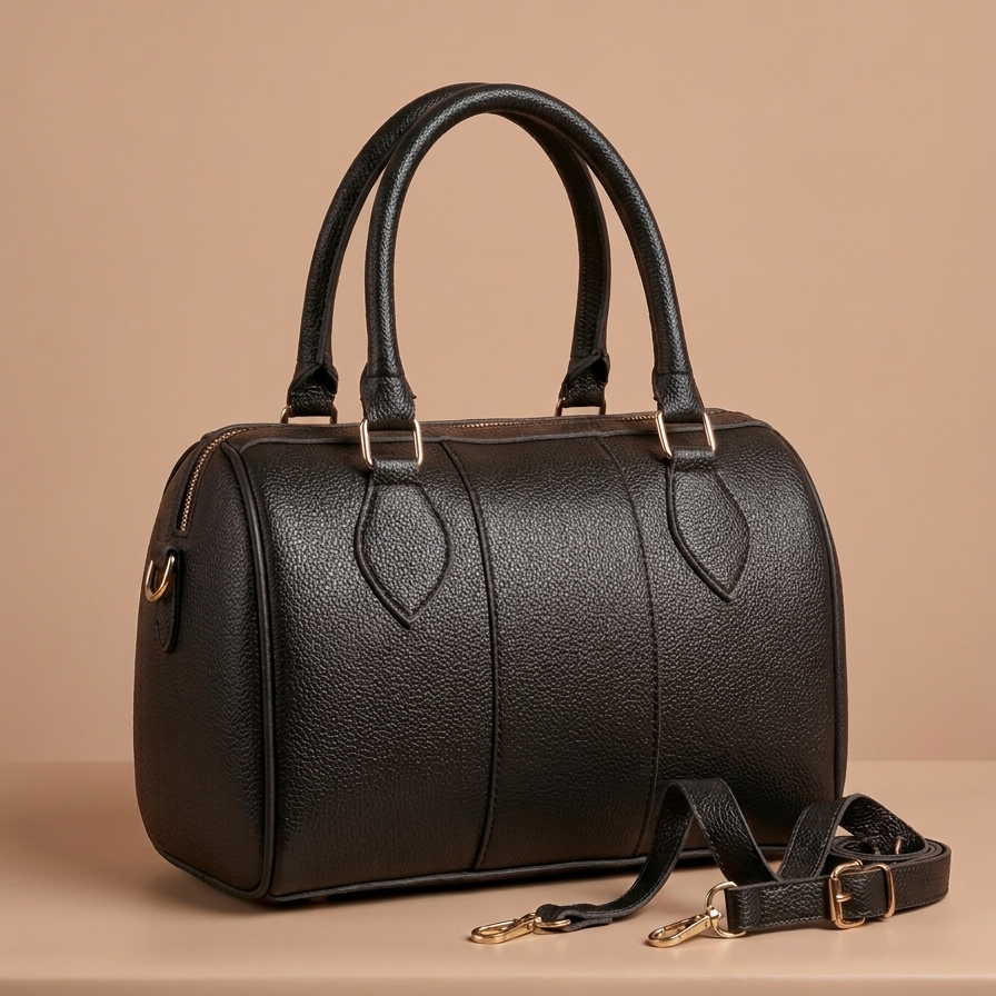 Premium Leather Handbag With Long Strap