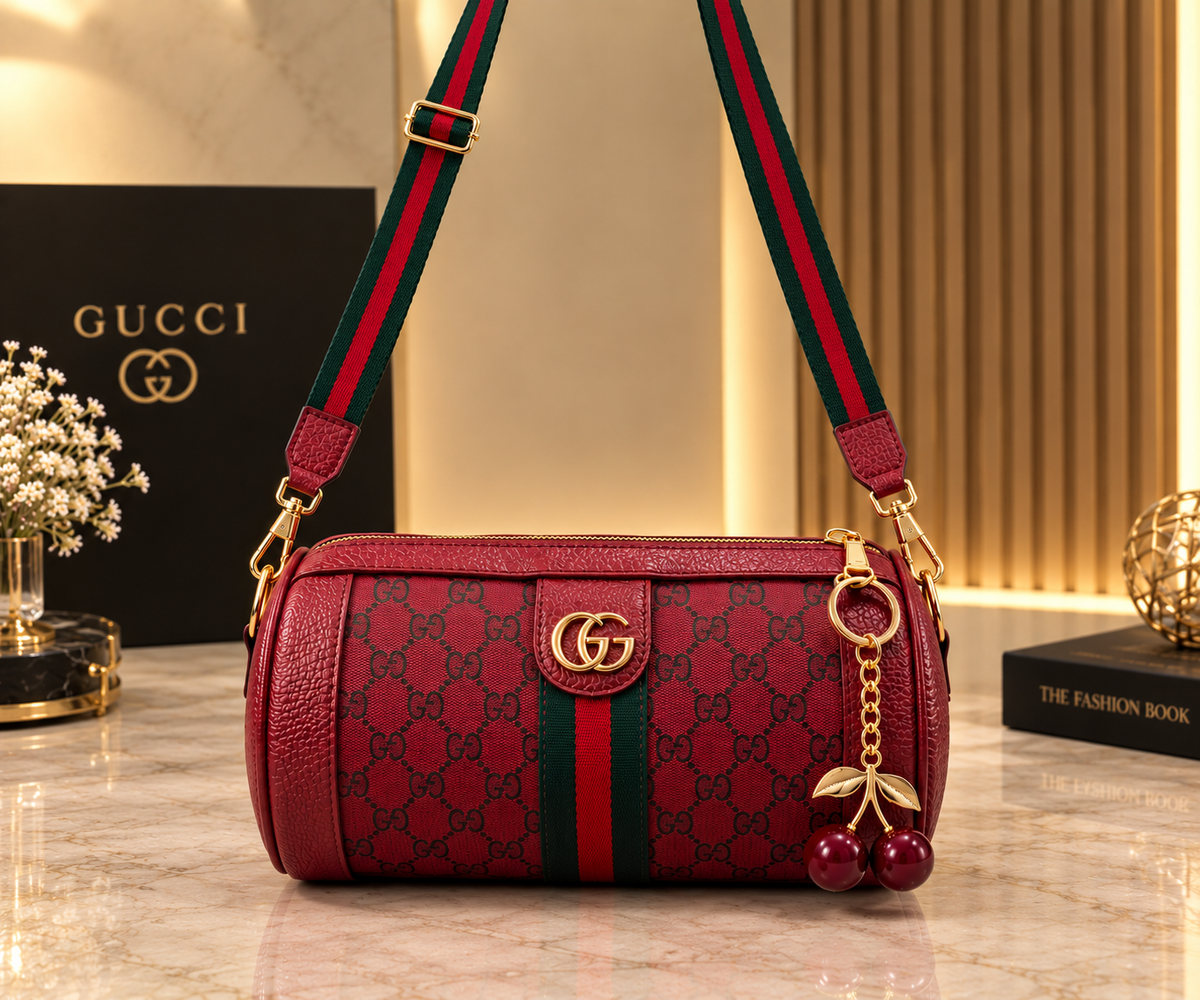 GG Milano Classic Monogram Bag With Cherry Charm