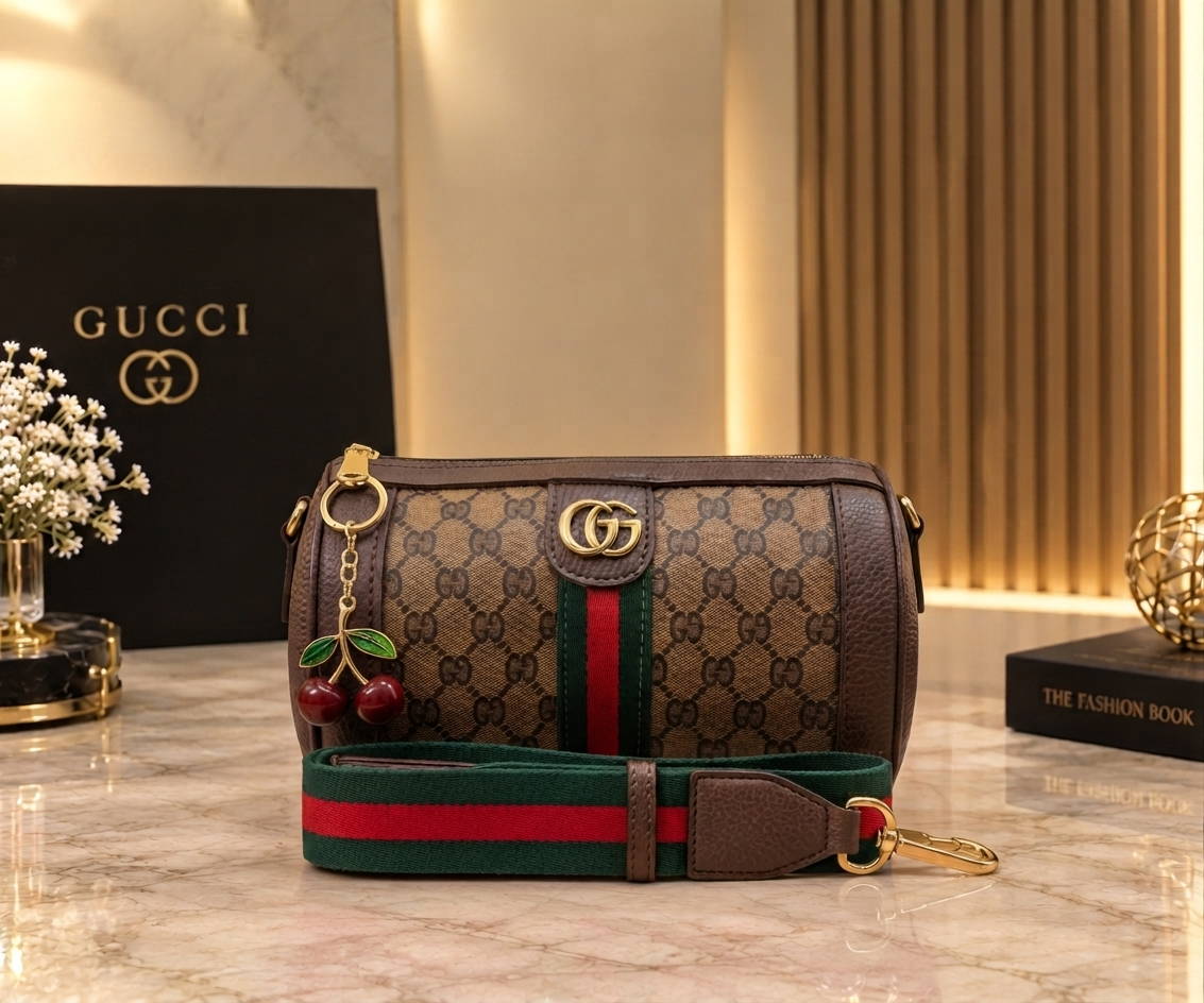 GG Milano Classic Monogram Bag With Cherry Charm